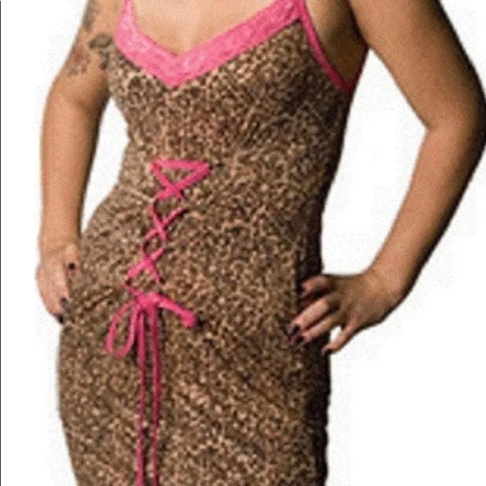 Sourpuss ~Leopard Corset Dress - Picture 2 of 7